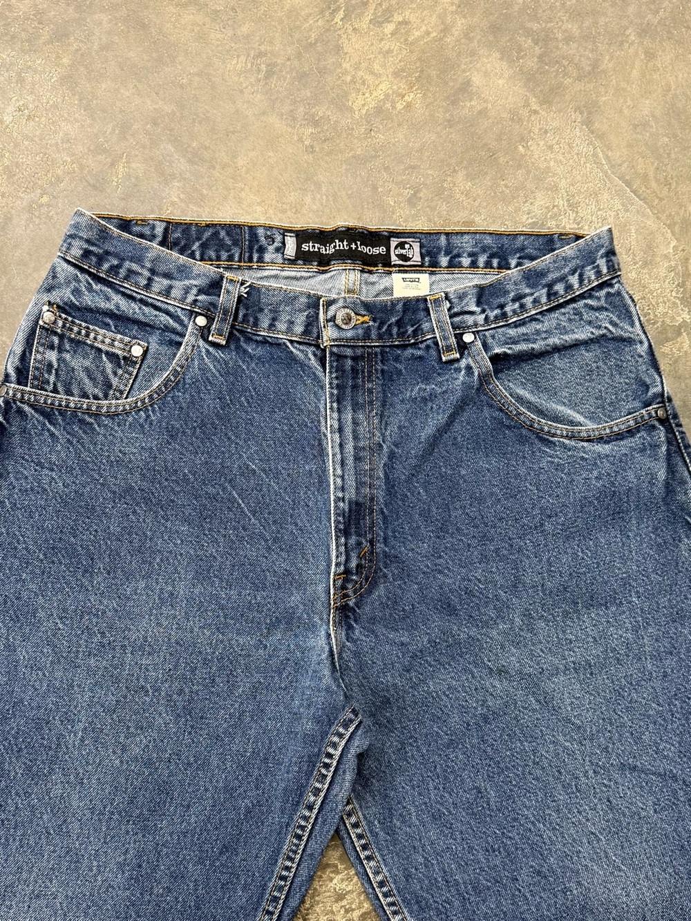 Vintage 90s Levis SilverTab Straight Loose Baggy Jeans 36x36 USA - Picture 4 of 11